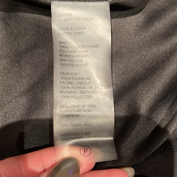 DEX pleather winter bomber coat - Picture 4 of 5